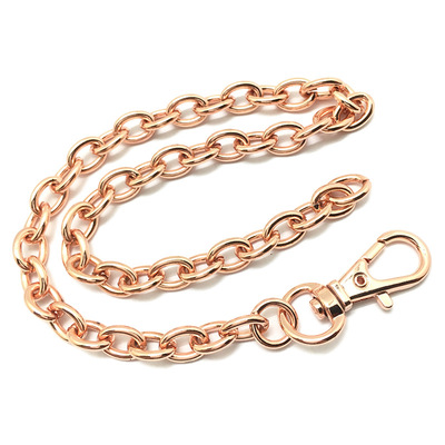 Bag shoulder strap chain, rose gold O-ring chain
