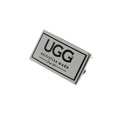 Die cast alloy perforated clothing label metal logo
