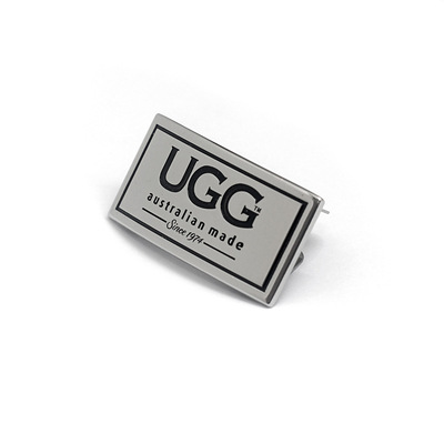 Die cast alloy perforated clothing label metal logo