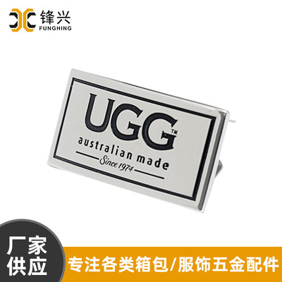 Die cast alloy perforated clothing label metal logo