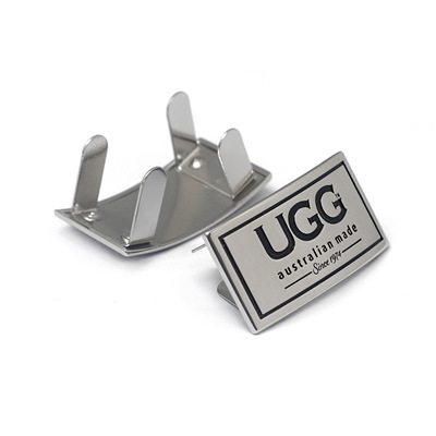Die cast alloy perforated clothing label metal logo