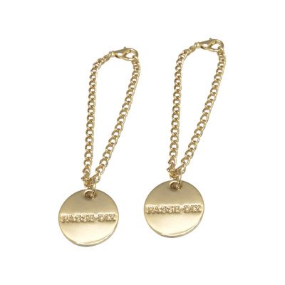 Die cast alloy perforated clothing tags, metal hanging tags, gift boxes, bags, furniture, nameplates, logos