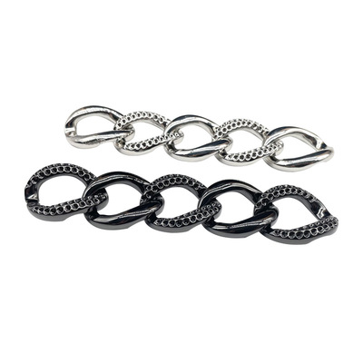 Ladies' handbag, diamond alloy button chain, side chain, DIY crossbody bag accessories, metal hanging chain customization