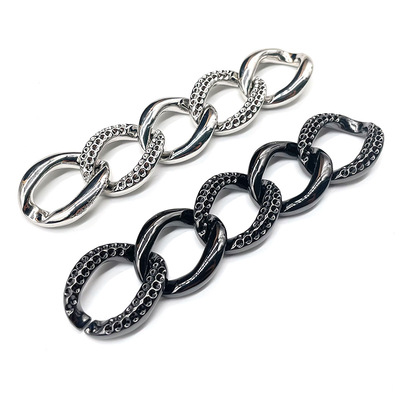 Ladies' handbag, diamond alloy button chain, side chain, DIY crossbody bag accessories, metal hanging chain customization