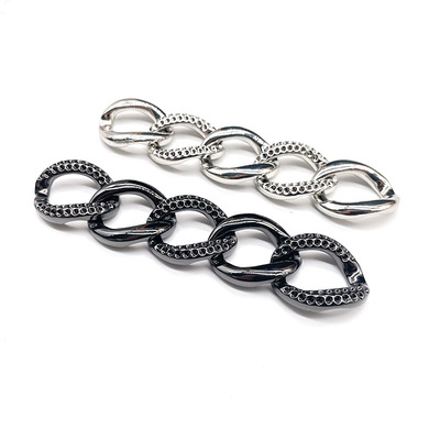 Ladies' handbag, diamond alloy button chain, side chain, DIY crossbody bag accessories, metal hanging chain customization