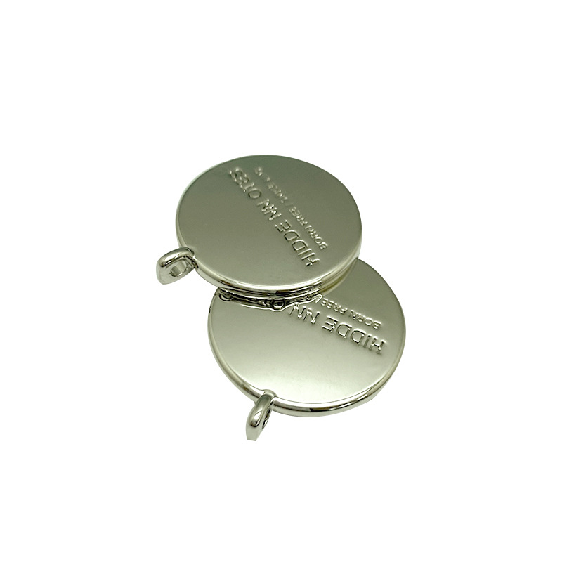 Women's clothing alloy round tags, hand sewn small tags, bags, fashionable hardware accessories, clothing metal tags, logo customization