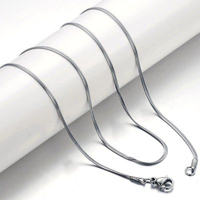 Flat snake bone chain necklace hanging chain clavicle chain