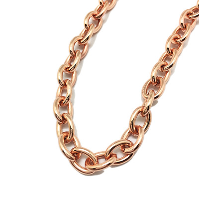 Bag shoulder strap chain, rose gold O-ring chain