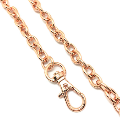Bag shoulder strap chain, rose gold O-ring chain
