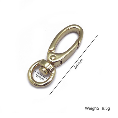 Rotating DIY Alloy Dog Buckle Multi Specification Hardware Accessories Hanging Chain Hook Keychain