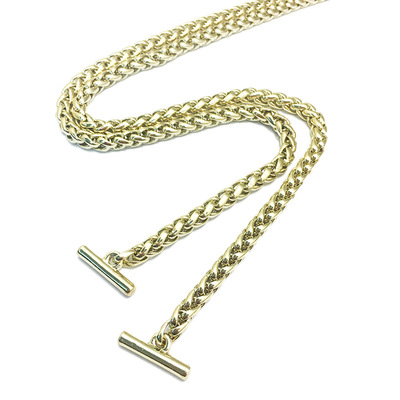 Lantern Chain Bag Chain Luggage Hardware Accessories Light Gold BSK Chain Metal Double Round Chain Bag Accessories Direct Supply