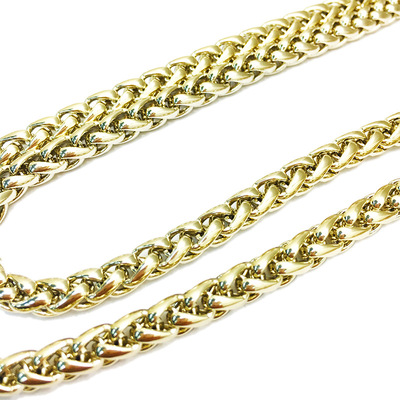 Lantern Chain Bag Chain Luggage Hardware Accessories Light Gold BSK Chain Metal Double Round Chain Bag Accessories Direct Supply