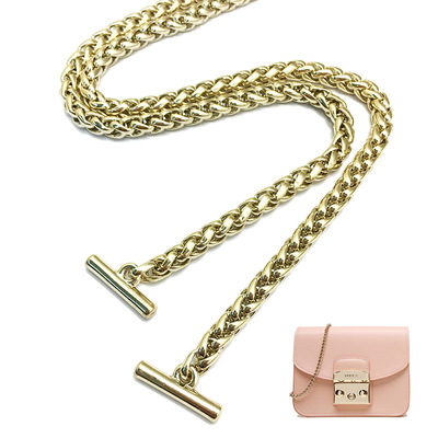 Lantern Chain Bag Chain Luggage Hardware Accessories Light Gold BSK Chain Metal Double Round Chain Bag Accessories Direct Supply