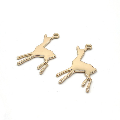 Luggage, hardware, chain, hang tag accessories, women's bag, chain, hang tag, light gold color, deer pendant, manufacturer customization