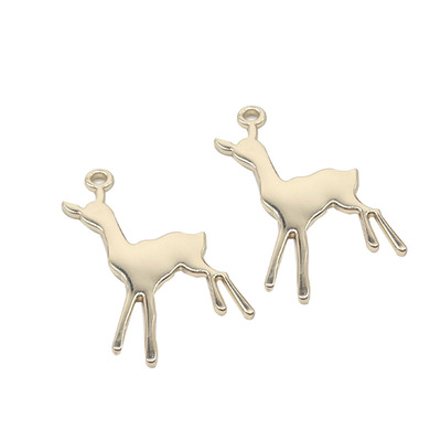 Luggage, hardware, chain, hang tag accessories, women's bag, chain, hang tag, light gold color, deer pendant, manufacturer customization