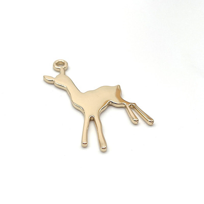 Luggage, hardware, chain, hang tag accessories, women's bag, chain, hang tag, light gold color, deer pendant, manufacturer customization
