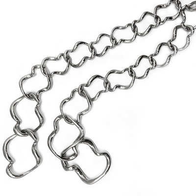 Luggage chain closed shaped metal chain