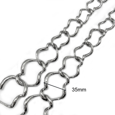 Luggage chain closed shaped metal chain