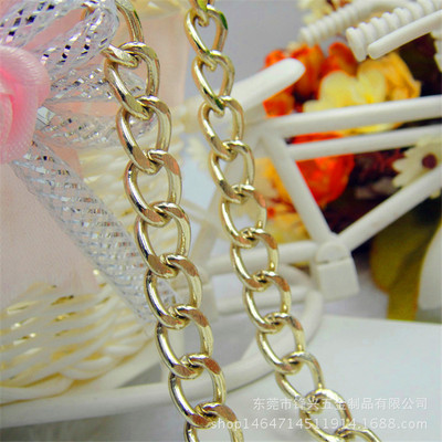 Metal Chain, Iron Grinding Chain, Light Gold Plated Luggage Chain