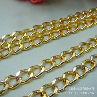 Metal Chain, Iron Grinding Chain, Light Gold Plated Luggage Chain